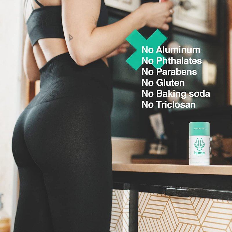 Hume Aluminum-Free Deodorant for Women & Men | Probiotic, Plant-Based, Long-Lasting Moisture Absorber - Desert Bloom, Amber Woods, After Rain