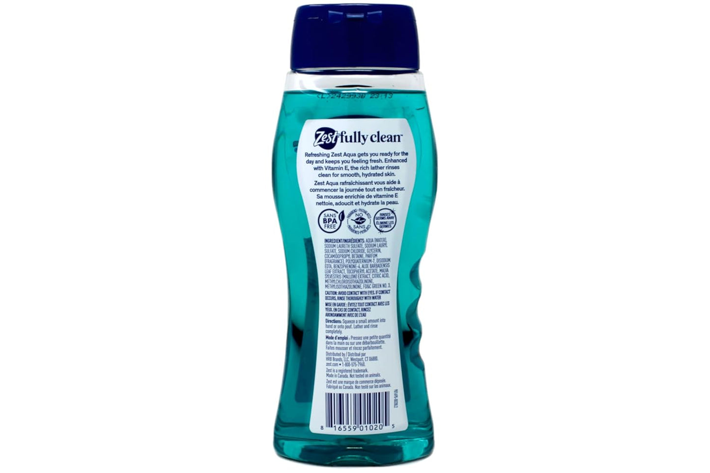 Zest Aqua Body Wash - Refreshing Hydrating Formula | 18 Oz (Pack of 4)