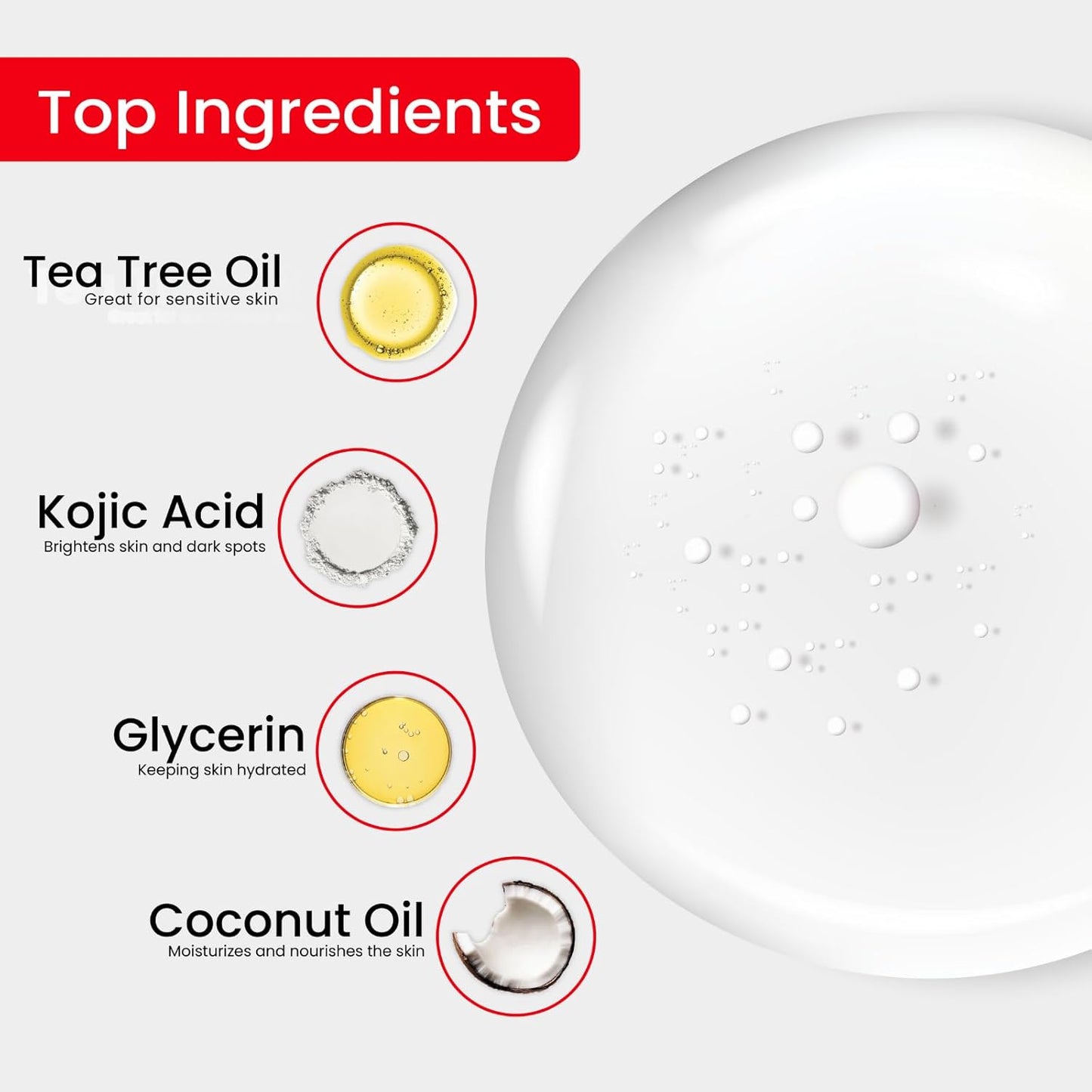 Kojie San Skin Brightening Soap - Kojic Acid Dark Spot Remover with Coconut & Tea Tree Oil | 135g x 5 Bars