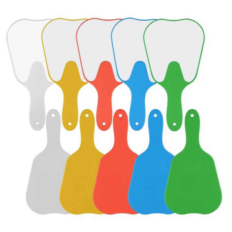 EustomA 10 Pcs Handheld Mirror Molar Tooth Shape Mirror for Office Tooth Shaped Hand Mirror
