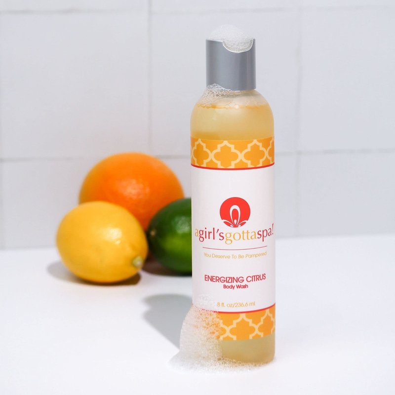 A Girl's Gotta Spa! Sulfate-Free Natural Body Wash Citrus Essential Oils 100% Vegan Cruelty-Free Moisturizing Shower Gel