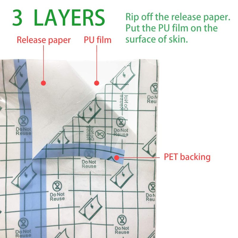 Tattoo Aftercare Bandage Roll 10" x 10 Yard - Waterproof Transparent Film for Tattoo Initial Healing and Skin Repair Adhesive Tattoo Supply Wrap