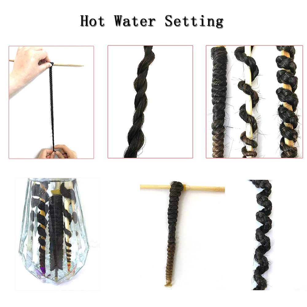 Pre Stretched Braiding Hair 42 Inch 8 Packs Professional Soft Yaki braiding Hair For Braids Hot Water Setting Synthetic Crochet Hair Extensions (1B, 42 Inch (Pack of 8))
