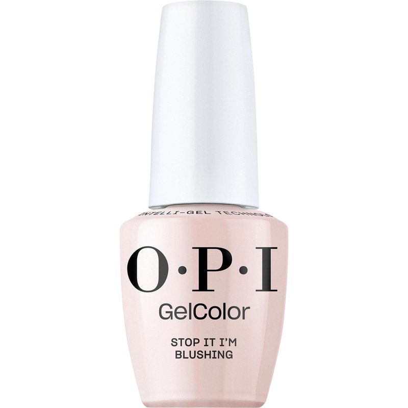 OPI GelColor Stop It I'm Blushing | Opaque Soft Beige Pink Crème LED Cure Gel Nail Polish | Salon-Quality Shine, Long-Lasting Wear | Vegan & HEMA Free | 0.5 Fl Oz