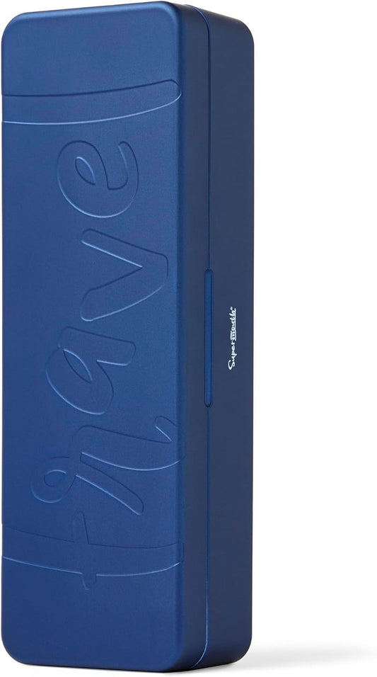 SuperMouth® Ultim8 Travel SmartCase™ - Compact UV Sanitizer for SmartBrush™ | Portable Oral Care Organizer - Sapphire Blue