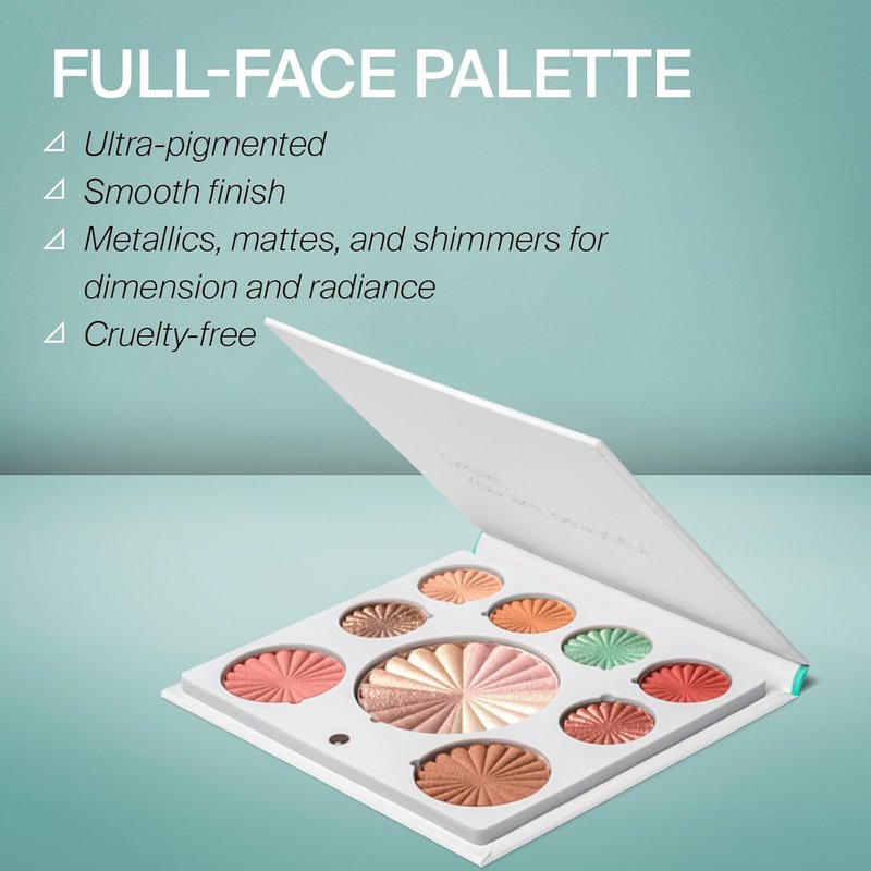 OFRA Mini Mix Face Palette - 2-in-1 Full Face Makeup with Blush, Eyeshadows, Highlighter & Bronzer | Travel-Friendly, Refillable Design
