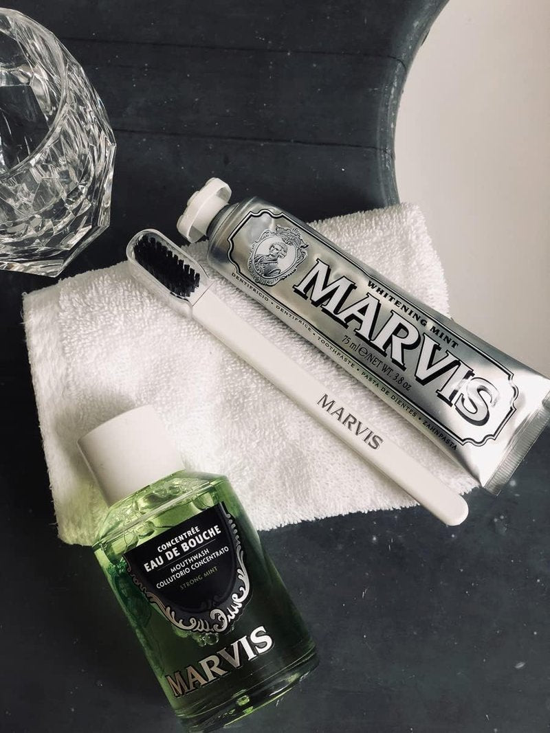 Marvis Strong Mint Mouthwash - Concentrated Formula for Fresh Breath | 4.1 Fl Oz