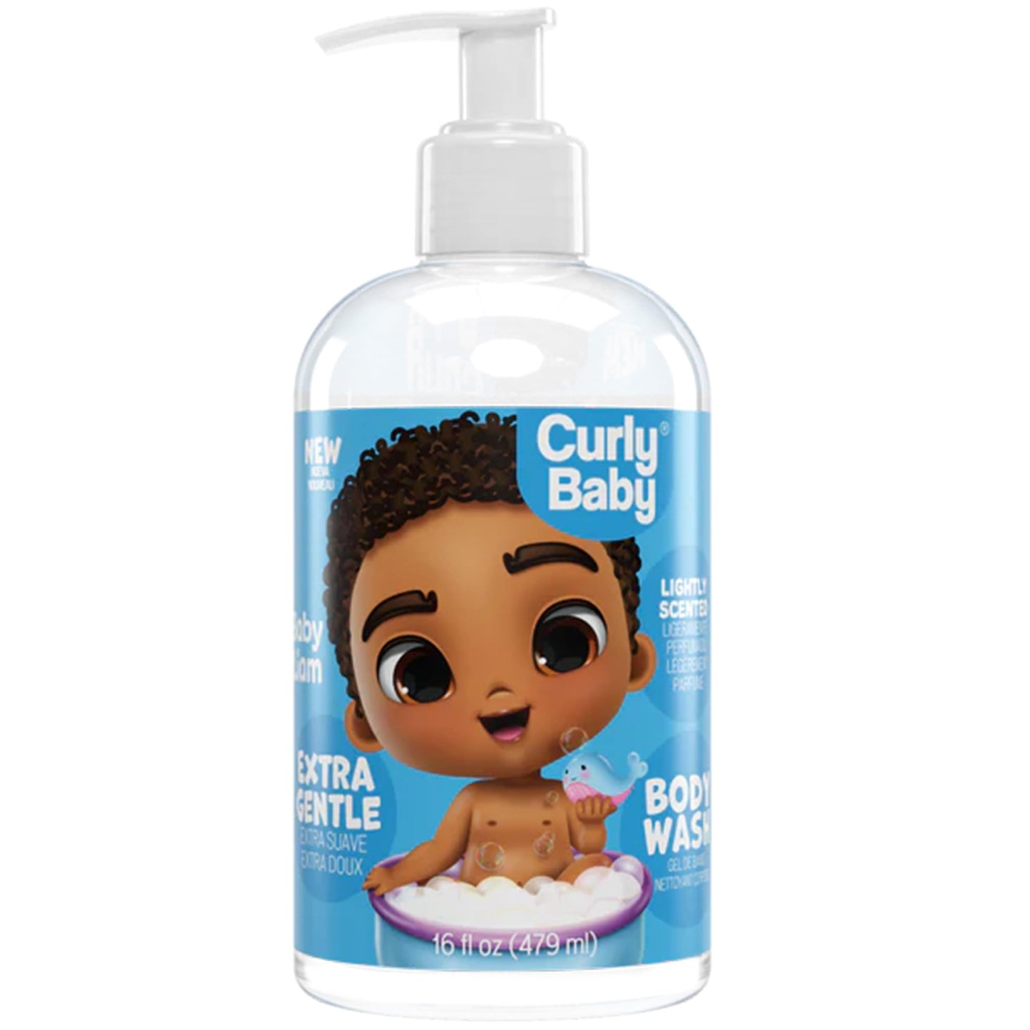 CurlyBaby Body Wash, Gentle Moisturizing Baby Wash, 16 oz