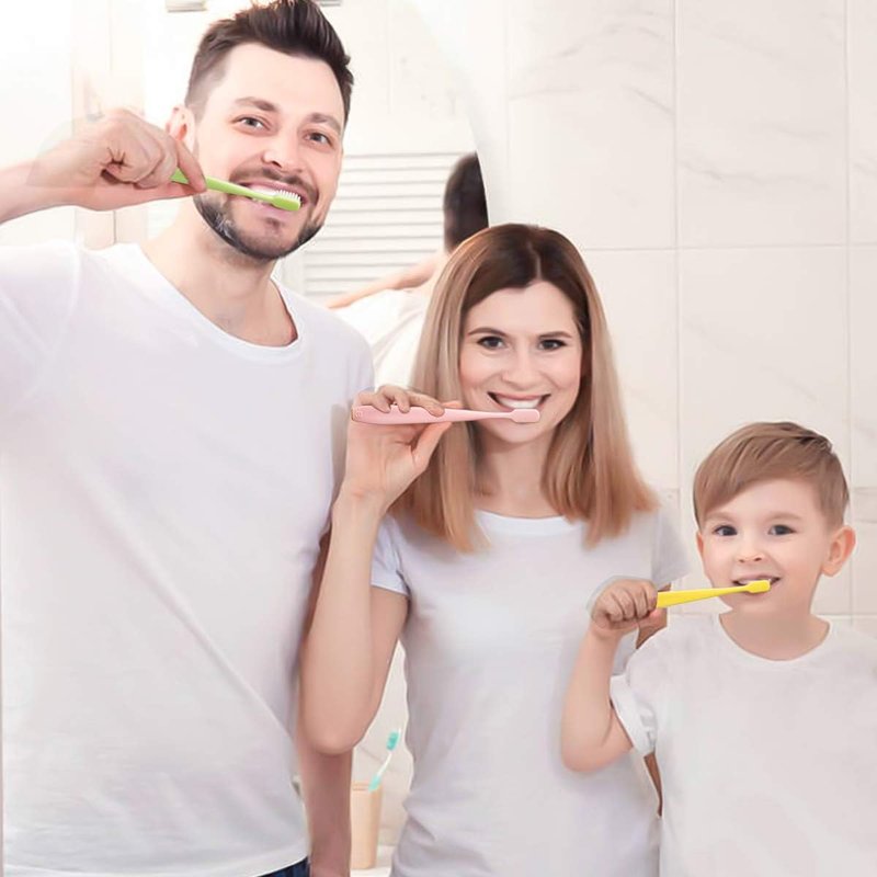Extra Soft Toothbrush for Sensitive Teeth - 10,000 Ultra Soft Bristles | Manual Travel Toothbrush with Portable Case (4 Pack)