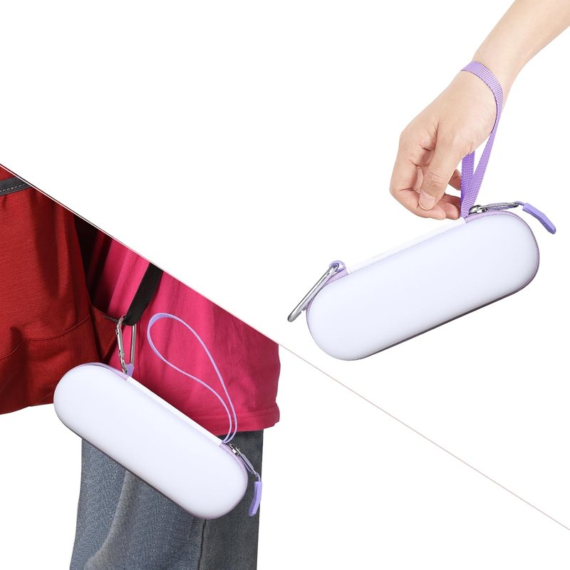 Philips Beauty Shaver Travel Case - Hard Storage for Series 6000 | PU Material, White & Purple