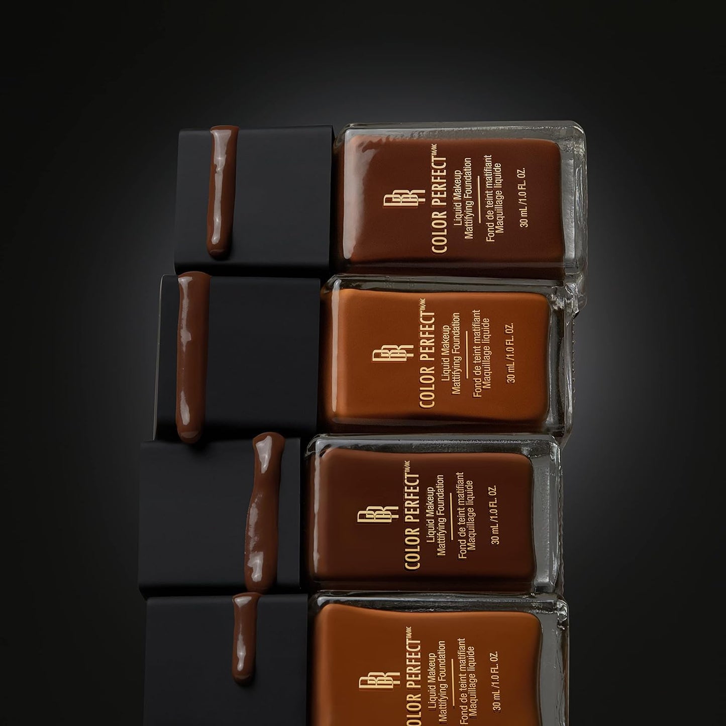 Black Radiance Color Perfect Liquid Full Coverage Foundation Makeup, Deep Amber, 1 Ounce