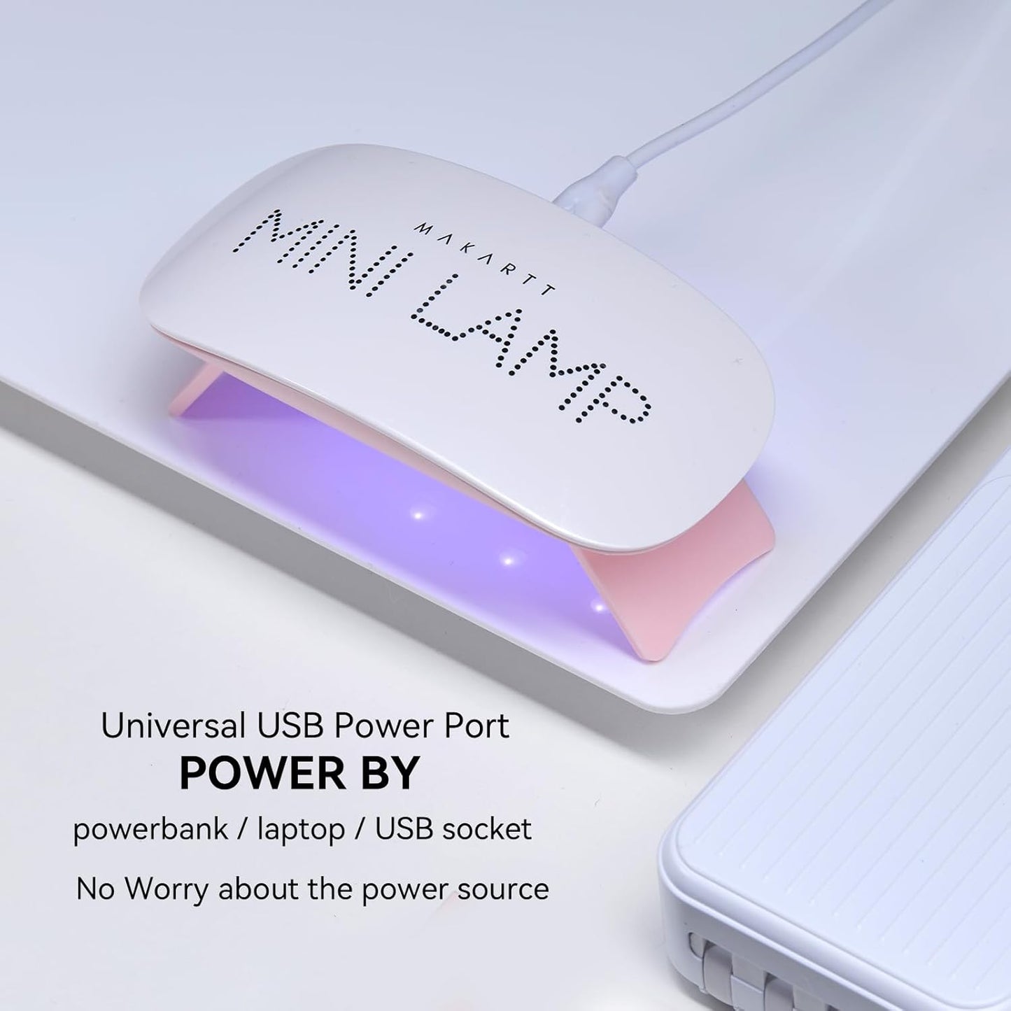 UV LED Nail Lamp - Fast Drying Gel Polish Curing Light with 60S Timer | Mini USB Portable 6W for Home DIY Manicure