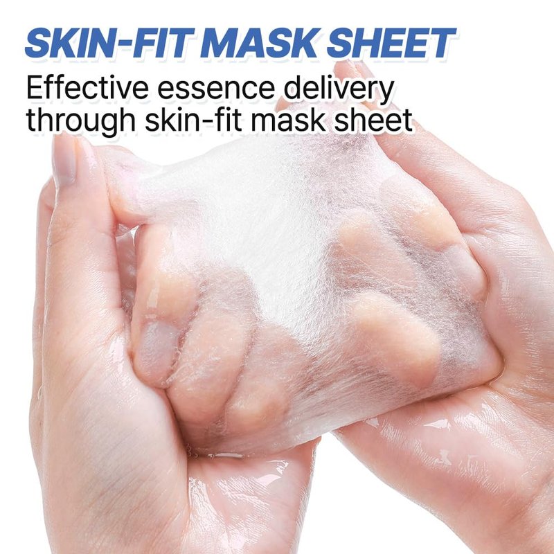 NEXTBEAU Solution Sheet Mask Variety Pack, 10 Count (5 Types x 2 Sheets), 0.74 fl oz Each, Korean Facial Sheet Masks for Daily Skincare