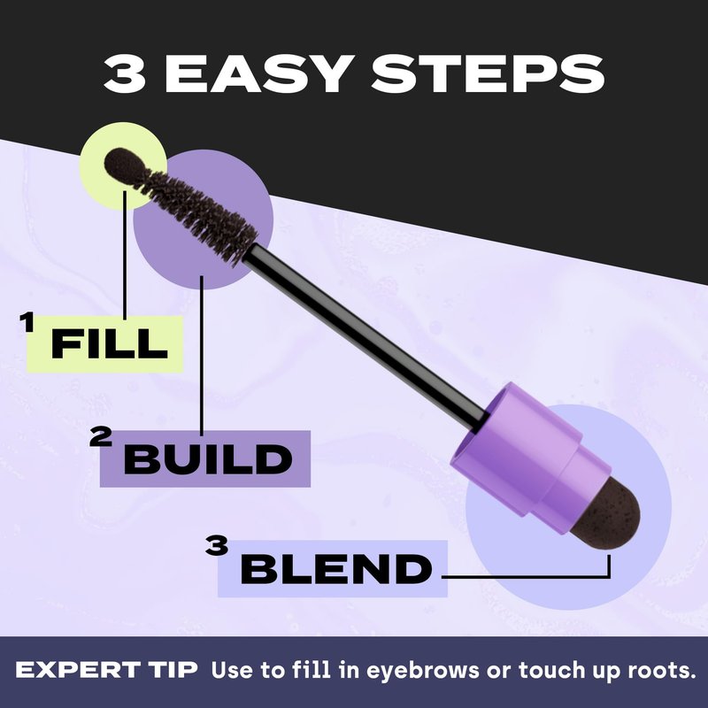 Toppik Fill Me In Hairline Filler, Hair Color Root Touchup, Hair Fibers Wand, Fills In Thinning Hairline, Hair Styling Product, 0.176 oz (5 g) Medium Brow