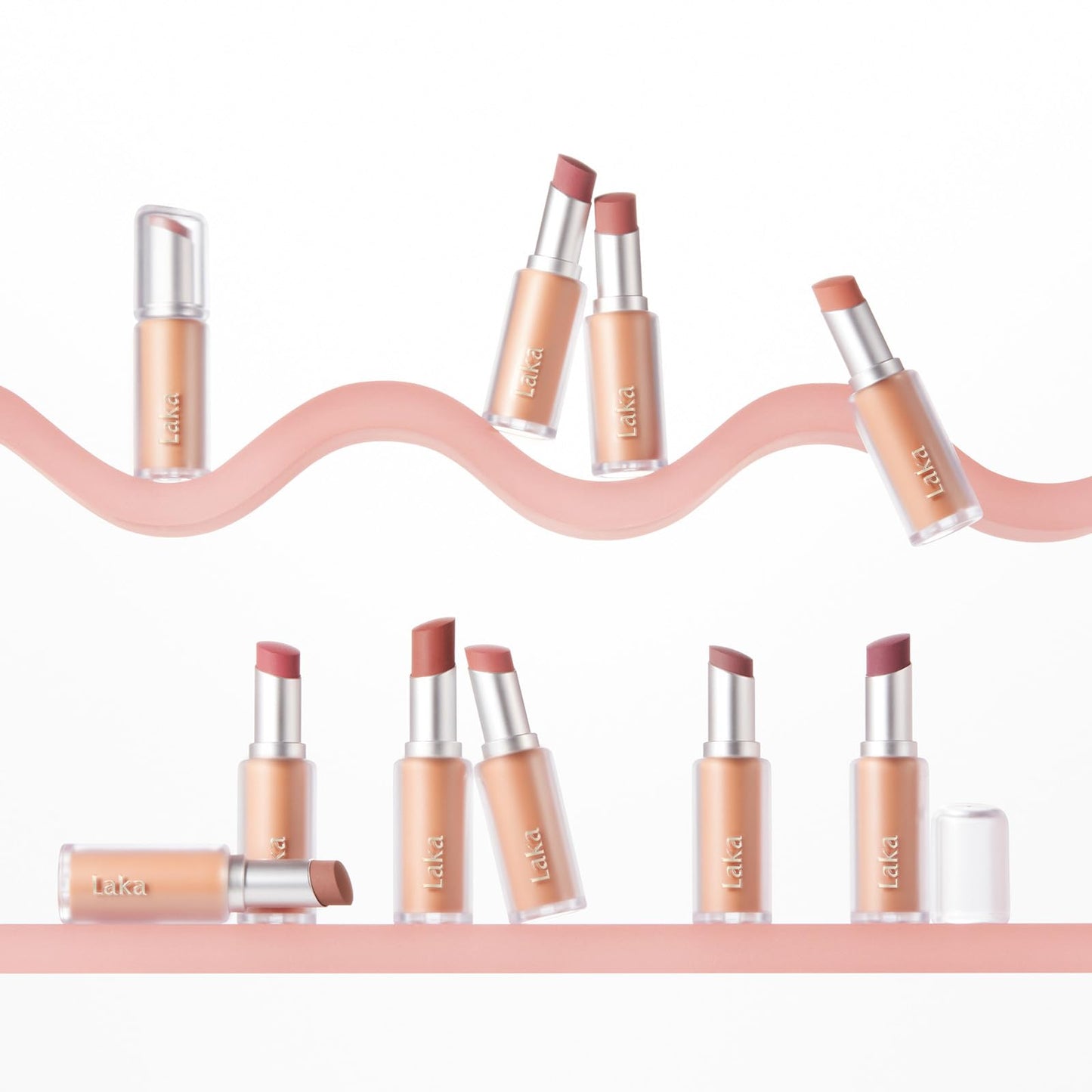 Laka Bulky Matte Lipstick, 4g/0.14oz., Long Wear, Non-Drying Lip Stain Stick with High Pigmentation, Voluminous Lips, K-Beauty (#406 New Passion)