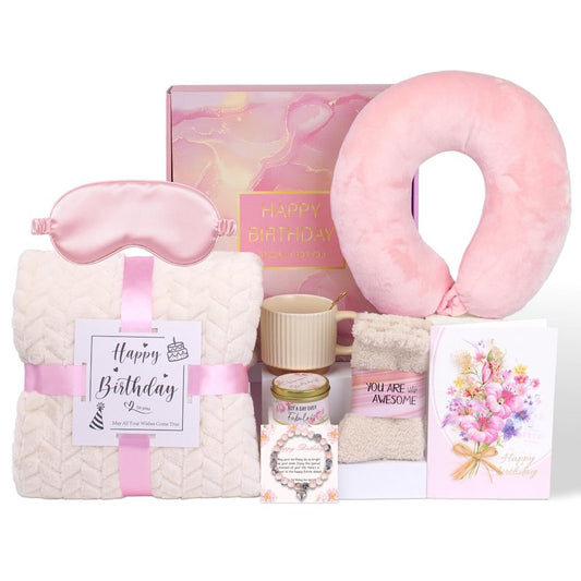 Easter Birthday Gift Basket for Women, Birthday Gifts for Women Friendship Mom Sister Best Friend Her Wife Girlfriend Daughter Aunt Sister, Thoughtful Self Care Relaxing BD Gift Baskets