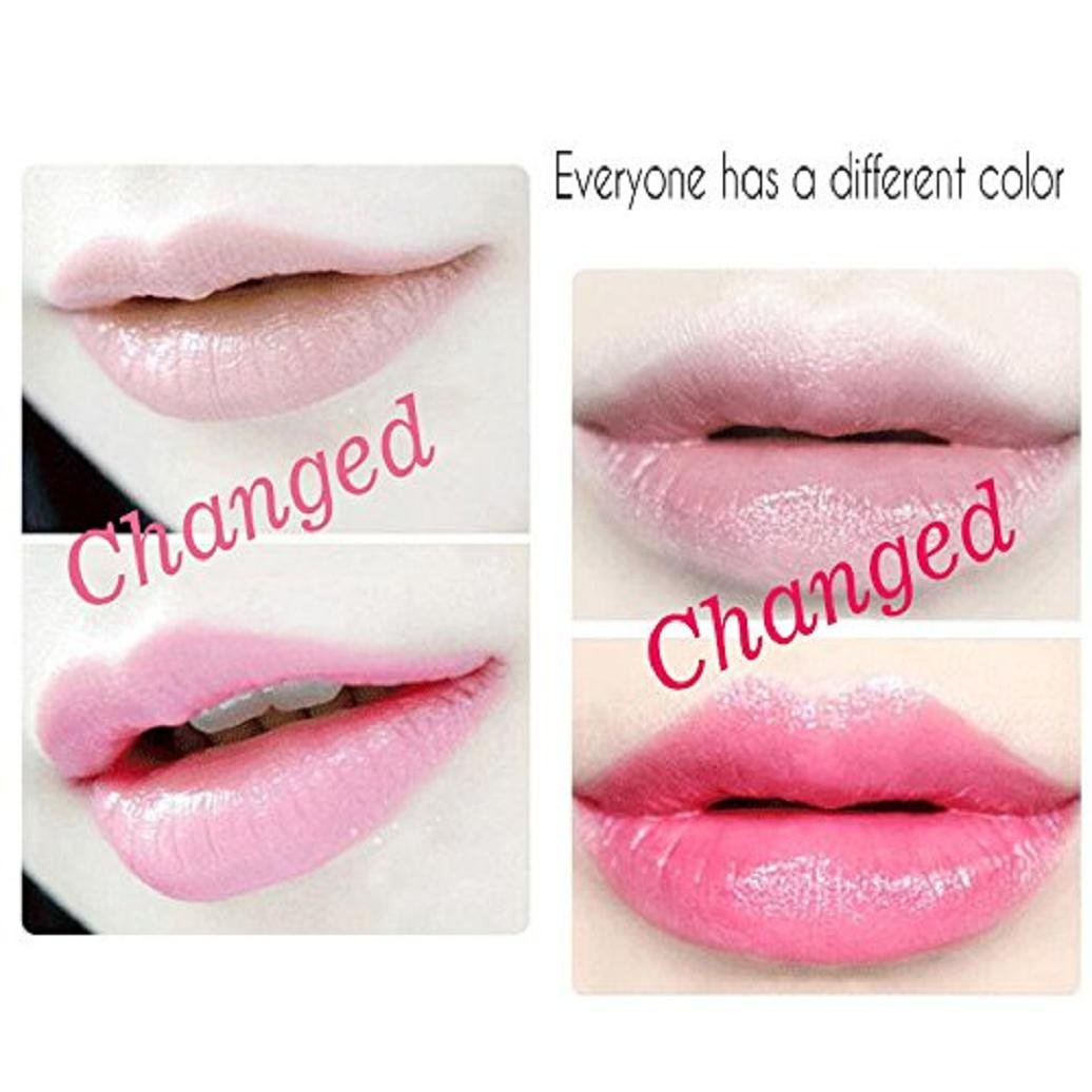 Pack of 6 Crystal Flower Jelly Lipstick, Long Lasting Nutritious Lip Balm Lips Moisturizer Magic Temperature Color Change Lip Gloss, Birthday Day Gifts, Bridesmaid Gifts, Bulk Gifts for Women(Pink)