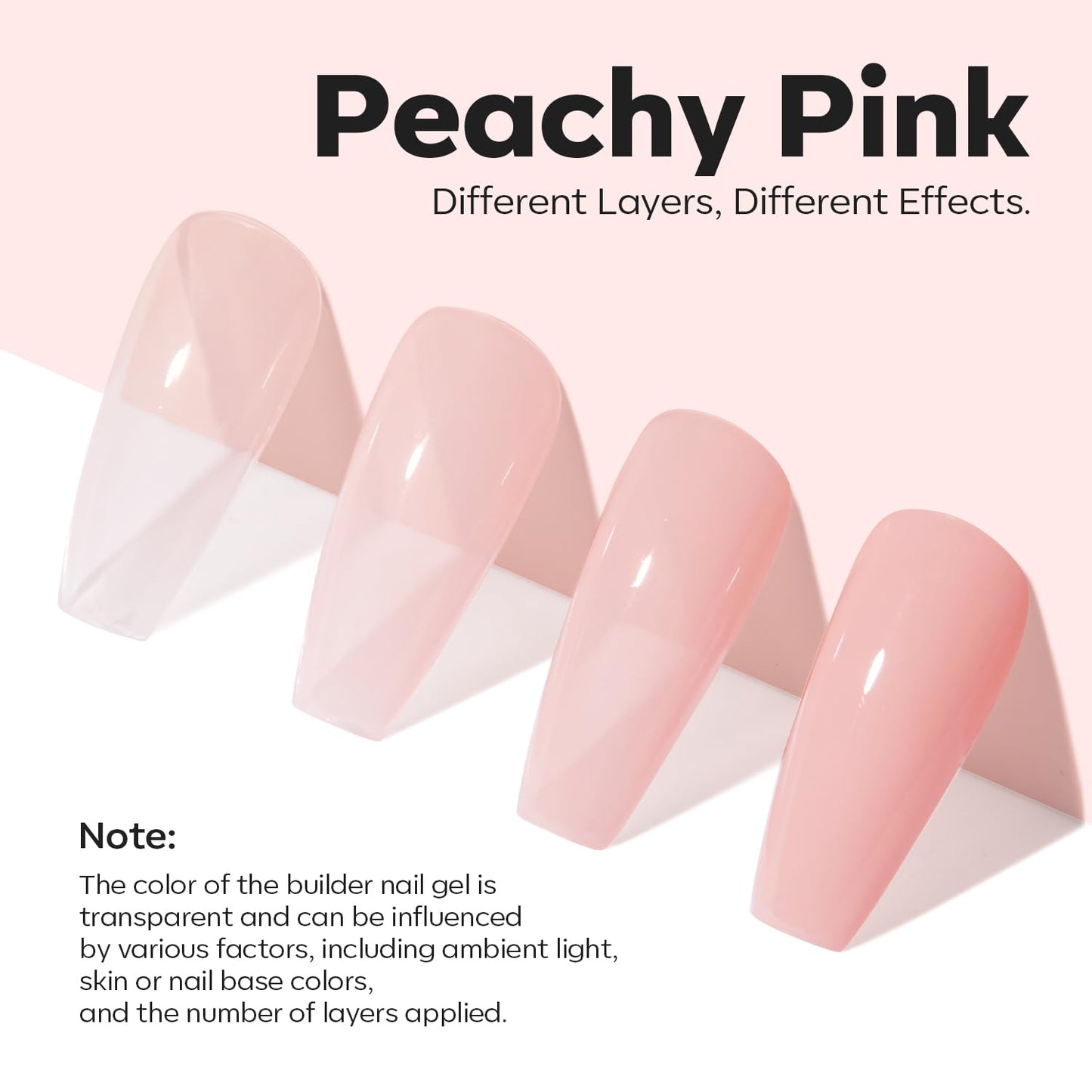 modelones Nail Strengthener and Growth Peachy Pink Nail Polish Nail Repair for Damaged Nails Hardener Strengthening Polish Natural Concealer Foundation Toenails & Nail Care Gifts for Women