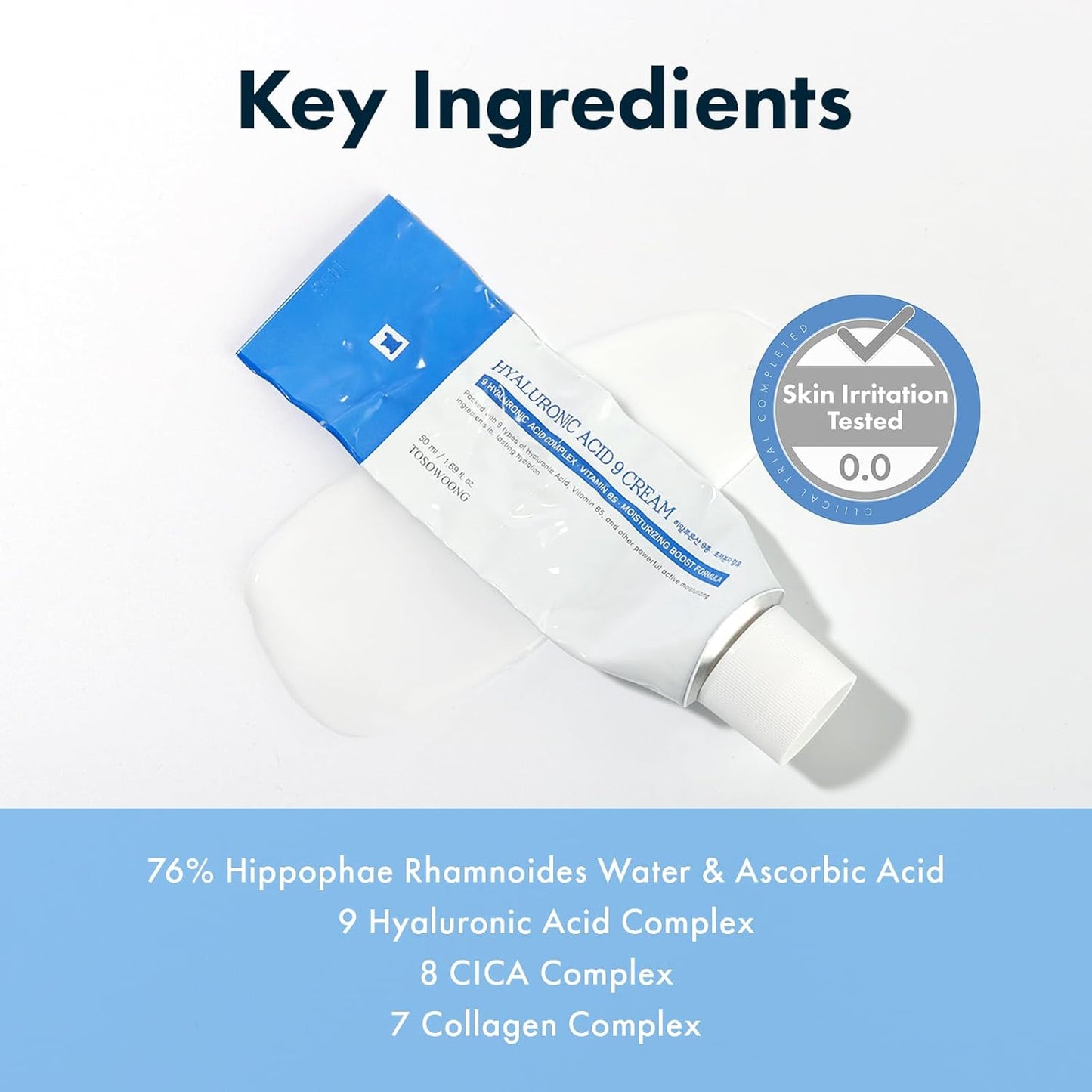 Hyaluronic Acid Face Cream - Long-Lasting Hydration with Vitamin B5 & Collagen | 50ml (1.69 fl. oz.)