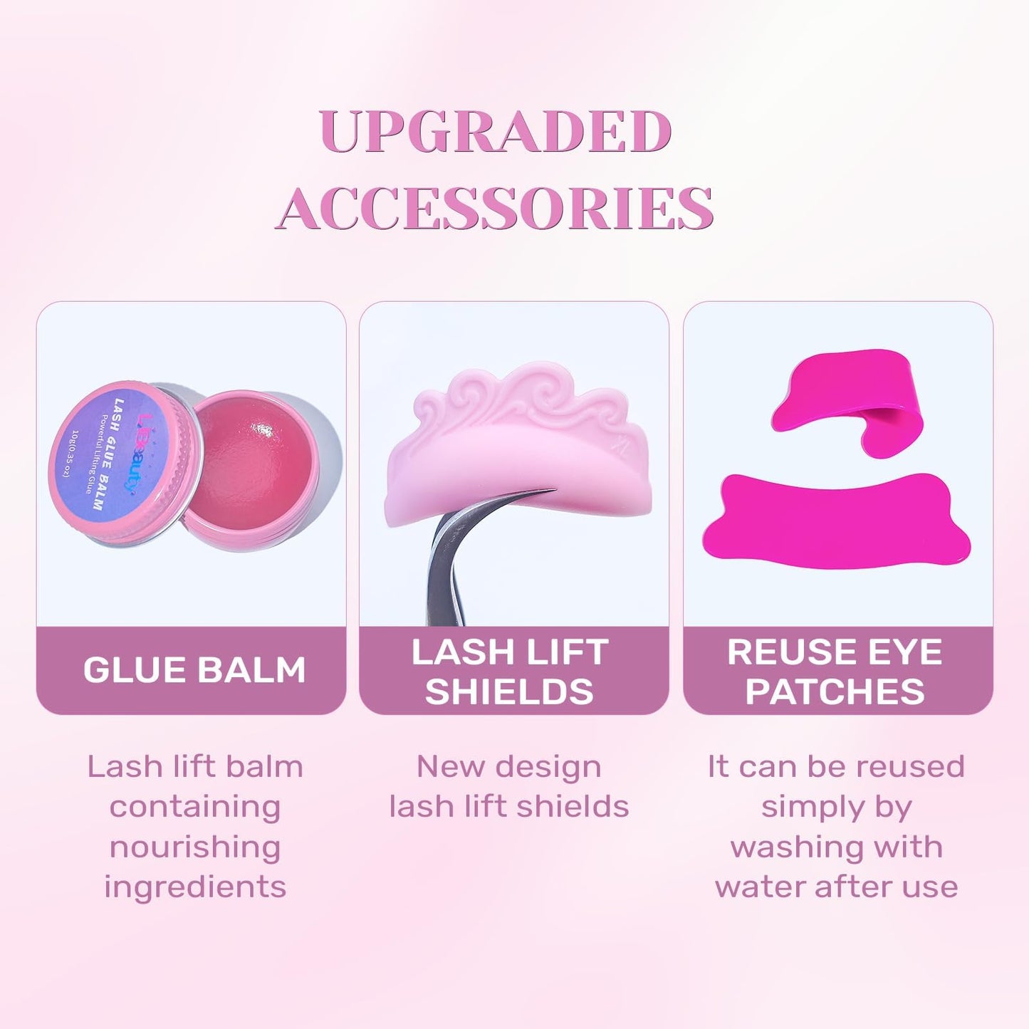 Libeauty Lash Lift Kit with Lash Glue Balm Eyelash Lift Kit & Brow Lamination Kit New Lash Lifting Pads Last Up 4-6 Weeks Tubular Precision Design Curling Perming Lotion & Liquid Set Home Perm Kit