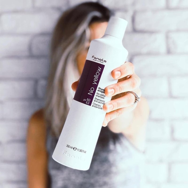 Fanola No Yellow Shampoo - Anti Brass Purple Toner for Blonde & Damaged Hair | 33.8 oz & Conditioner 2-Pack