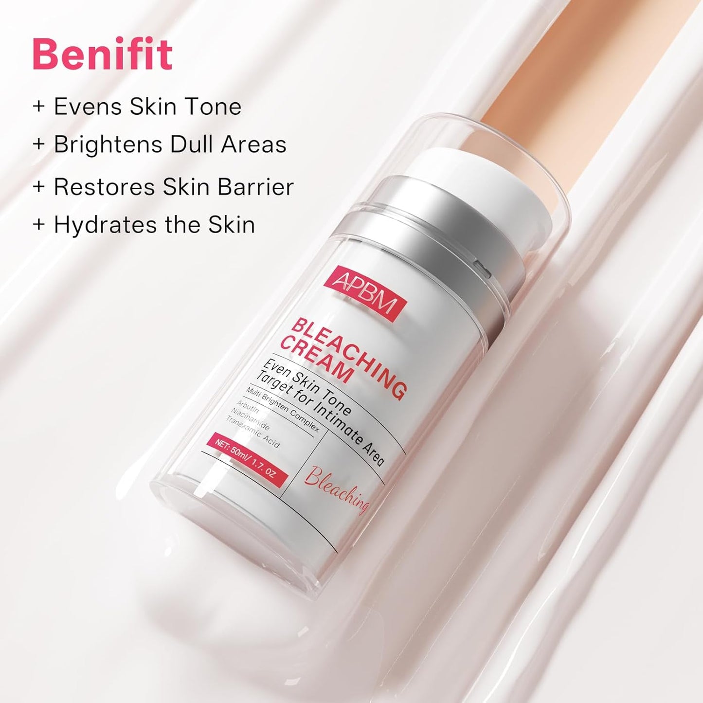 Skin Lightening Cream for Intimate Areas - Niacinamide & Vitamin C for Even Tone | 1.7 fl. oz