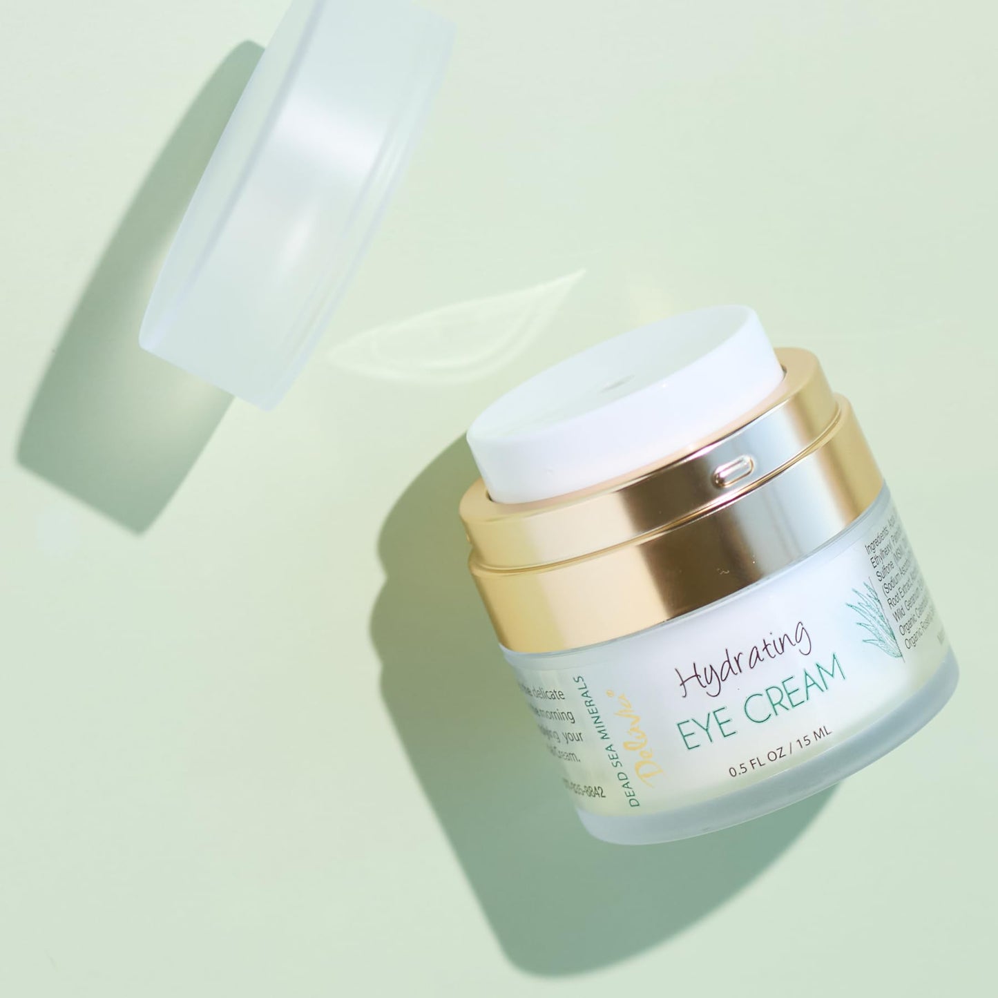Deluvia Eye Cream Moisturizer, Under Eye and Around Eye Hydrating Eye Cream, Organic Aloe Vera, Vitamin E, Rosehip Seed Oil for Dry Skin and Wrinkles.(.5 Oz)