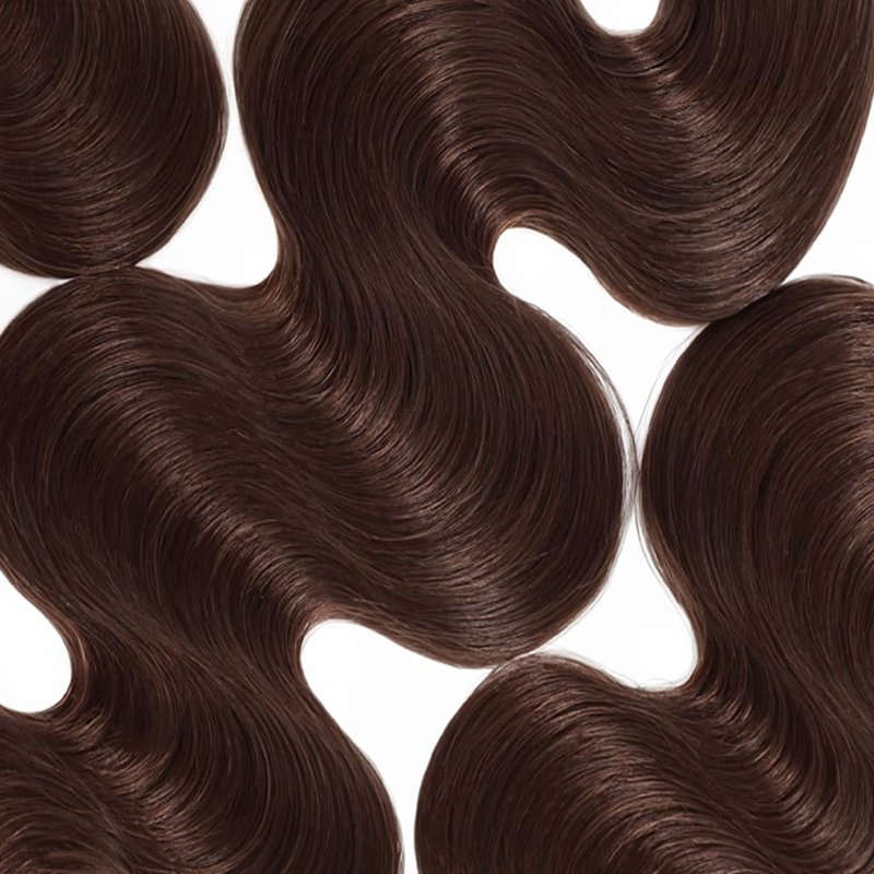 Body Wave Human Hair Bundles - Dark Brown Color #4 | 28, 30, 32 Inch Lengths - 3 Pack