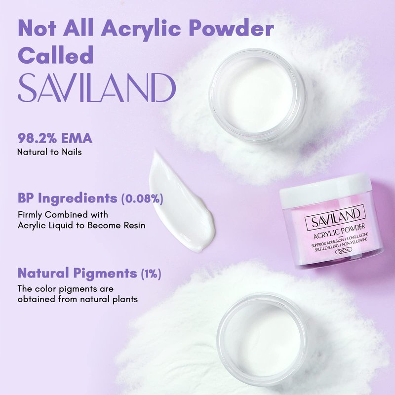 SAVILAND Acrylic Nail Kit with Drill: Professional 0.5Oz Clear/White/Pink Acrylic Powder and 50ml Liquid Set with Drill Nail Brush Forms Tool Extension Set for Beginners with Everything Home DIY Salon