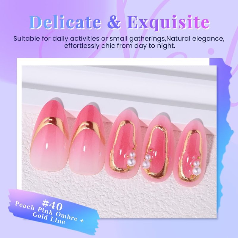 XZMeiLun 3D Pink Flower Black Polka Dot French Tips Press On Nails Short Almond, Acrylic Fake Nails. Salon-Quality Reusable Stick-Ons, Spring Summer Nails for Parties & Daily Wear | Women & Girls