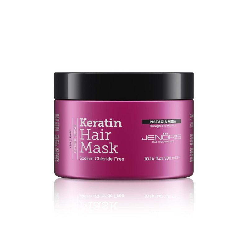 Keratin Hair Mask for Dry, Damaged & Frizzy Hair - Deep Conditioning Treatment with Omega 3-6-9 & Pistachio Oil | 8.45 Fl Oz