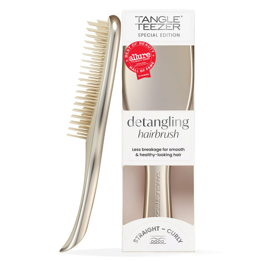 Tangle Teezer Chrome Ultimate Detangler Brush, Straight to Curly, Champagne