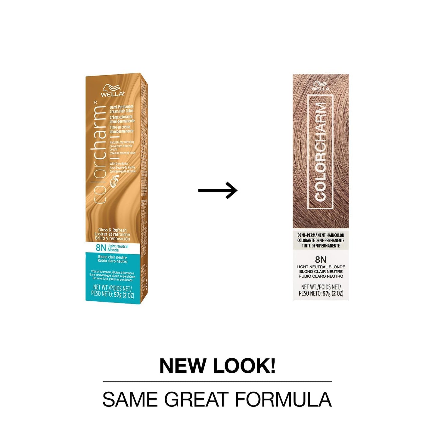 COLORCHARM Demi Permanent Hair Color, 8N Light Neutral Blonde, Gloss, Refresh & Tone, 2 Fl Oz
