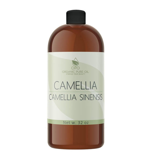 OPO Japanese Camellia Seed Oil - 32 oz Cold Pressed, Unrefined, Extra Virgin, Perfect for Body, Skin, Hair, Face, Nails