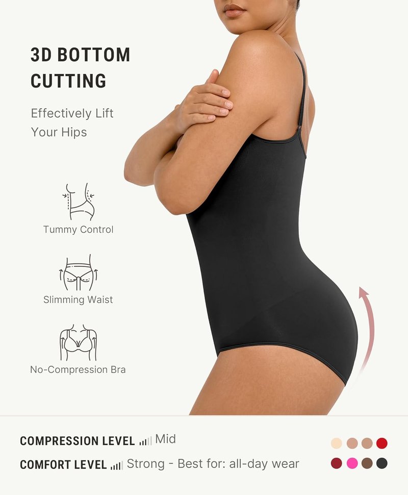 Shapewear Bodysuit for Women - Tummy Control Seamless Body Shaper | Waist Snatching Design