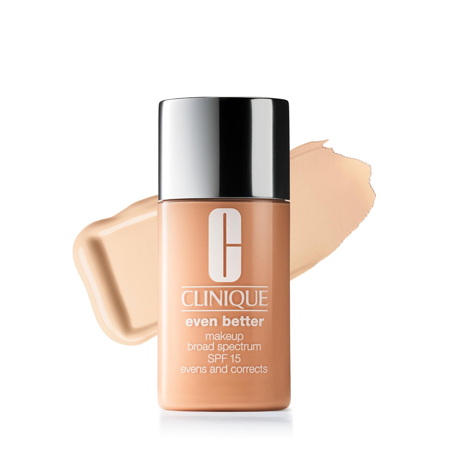 Clinique Even Better Makeup Liquid Foundation SPF 15 With Vitamin C For Dry + Oily Combination Skin Types | Medium Coverage + Natural Finish | Evens Skin Tone + Reduces Dark Spots, Bone, 1 Fl Oz