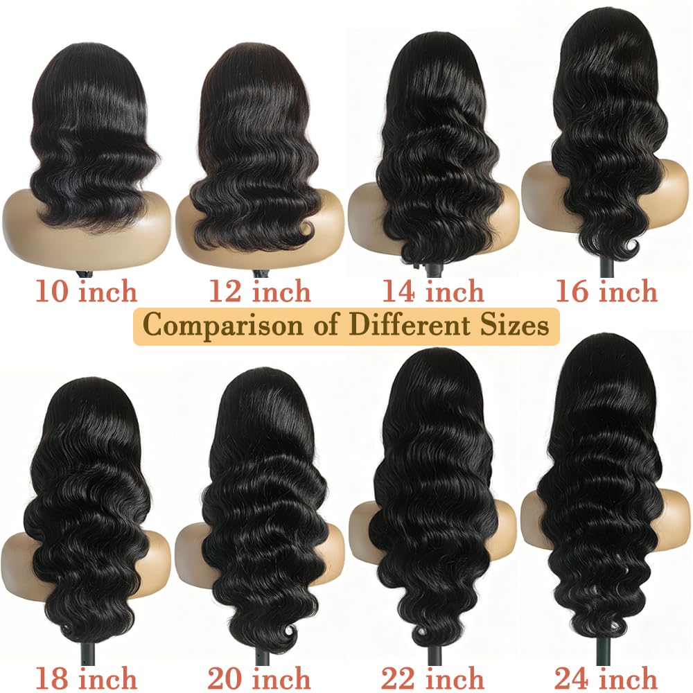 Hailriss Headband Wig Human Hair Body Wave Headband Wigs for Black Women Human Hair Wear and Go Glueless Wigs Brazilian Body Wave Short Bob Wig 16 inch