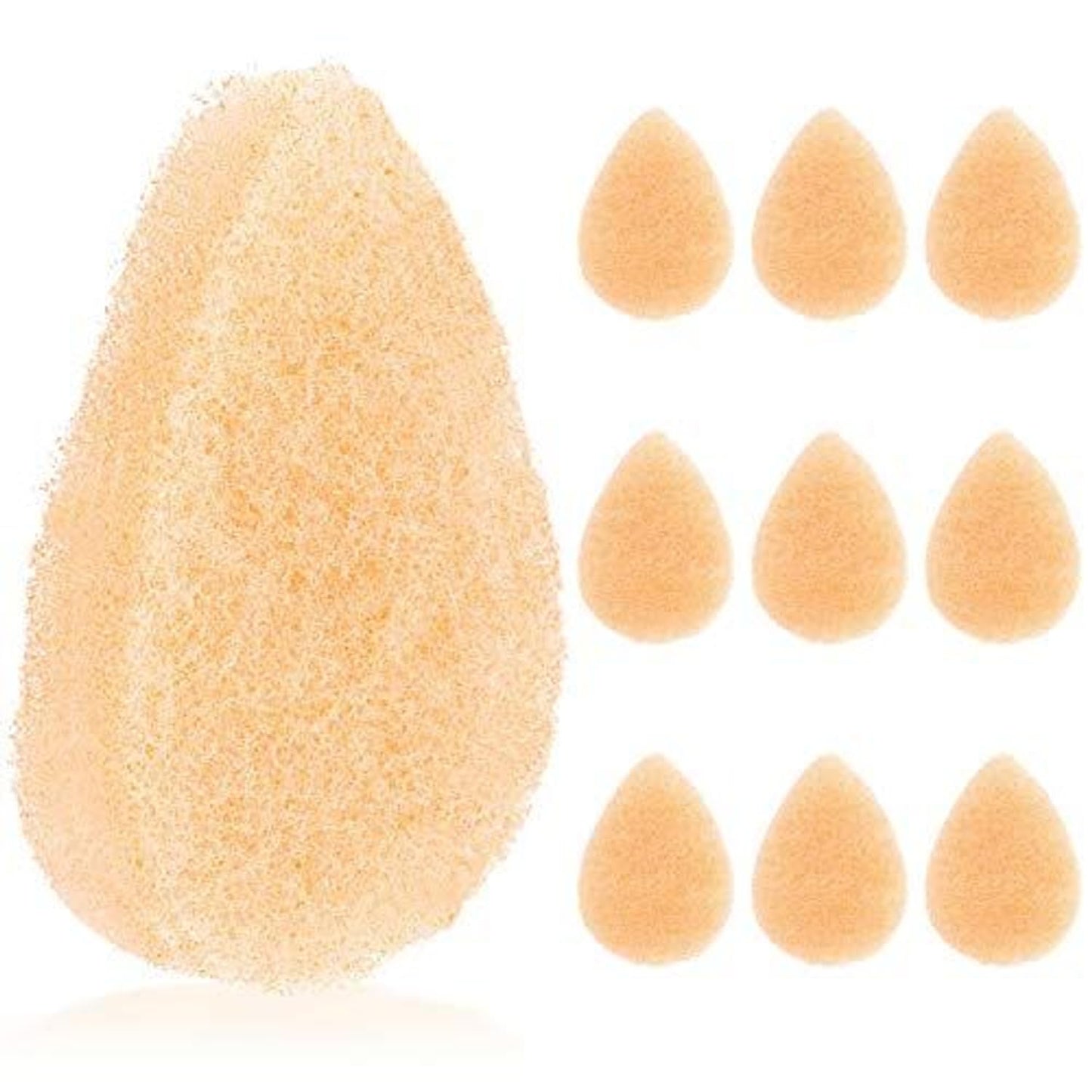 IMPRESA 20 Pack Facial Sponge for Daily Deep Cleansing - Buff Style Exfoliating Pads for Removing Dead Skin, Dirt & Makeup - Made in The USA - Regular (10 Pack) & White (10 Pack)