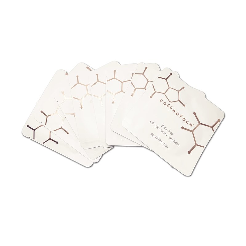 Coffeeface Anti-Aging Moisture Pads with Exfoliation and Hydration | 3-in-1 Textured Skin Treatment | Hypoallergenic for All Skin Types | 8 Count |