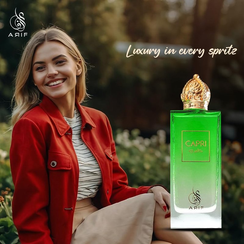 Capri Perfume for Women | Fresh Aromatic Fragrance with Litchi, Jasmine & Turkish Rose - 3.4 oz Eau de Parfum