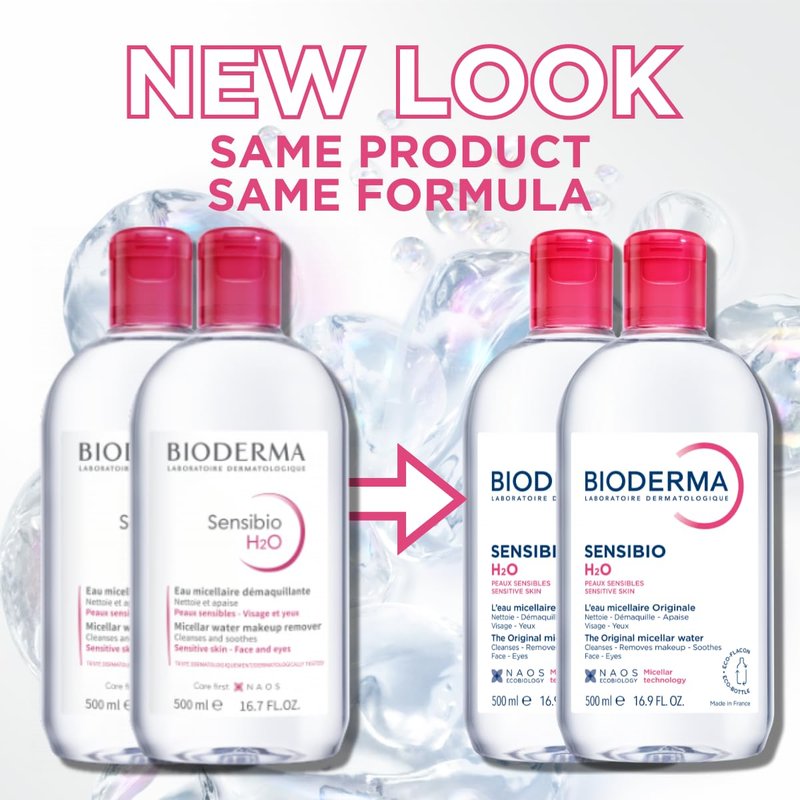 Bioderma Sensibio H2O Micellar Water - Gentle Makeup Remover for Sensitive Skin | 16.7 Fl Oz