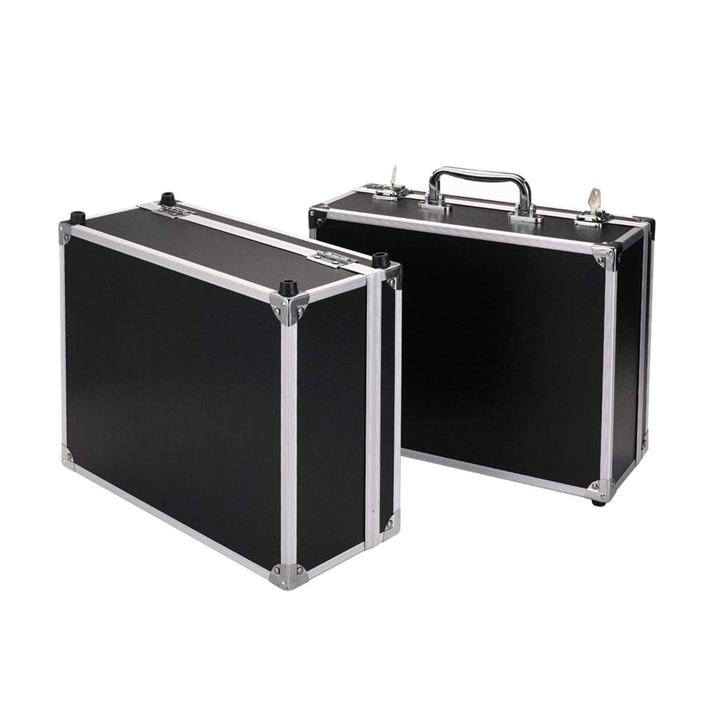 Tattoo Kit Box Case,Tattoo Case Organizer 12.6" x 9.5" x 5.1" W/Lock Machine Carrying Box,Aluminum Alloy with Sponge for Machine