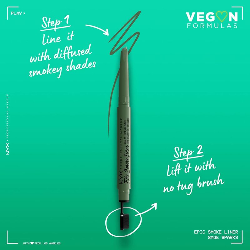 NYX Epic Smoke Liner - Vegan Smoky Eyeliner in Sage Sparks | Hunter Green Shade