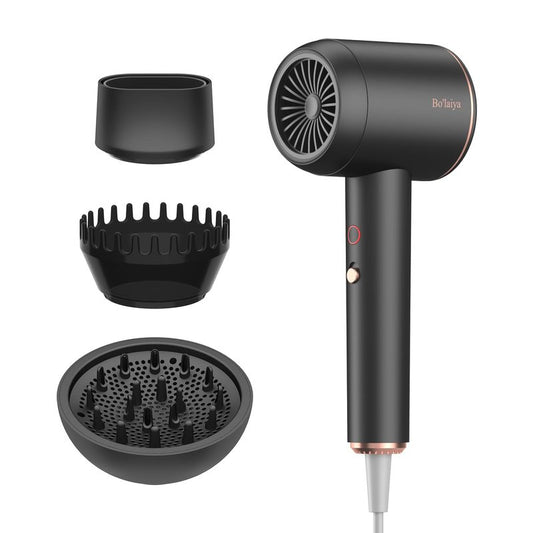 Professional Ionic Hair Dryer | Powerful Low Noise Hair Dryer | Constant Temperature for Fast Hair Drying | with Hair Diffuser, Cluster Nozzle and Comb for Curly (Pink)