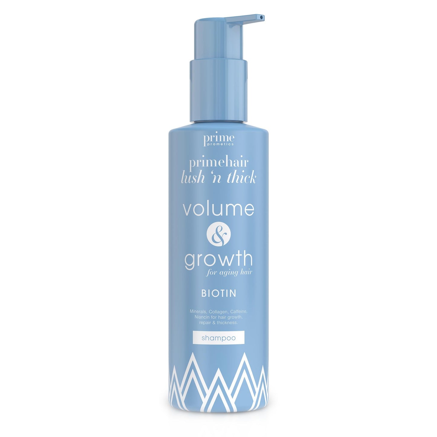 PRIME PROMETICS PrimeHair Lush N' Thick Shampoo for Mature Women – Biotin Enriched, Sulfate-Free and Paraben-Free Shampoo with Hair Growth Promoting Ingredients – Volumizing, Hydrating