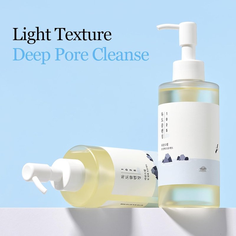 ROUND LAB 1025 Dokdo Cleansing Oil - Lightweight Makeup Remover for Sensitive Skin | 6.76 Fl Oz, Pore Cleansing