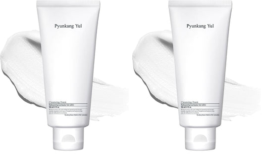 Pyunkang Yul Cleansing Foam-Korean Facial Wash for All Skin Types-Zero-irritation Face Washer extracted from Coconut-Moisturized Skin&Creating Moisture Barrier after Cleansing-5.1 Fl. Oz,(Pack of 2)