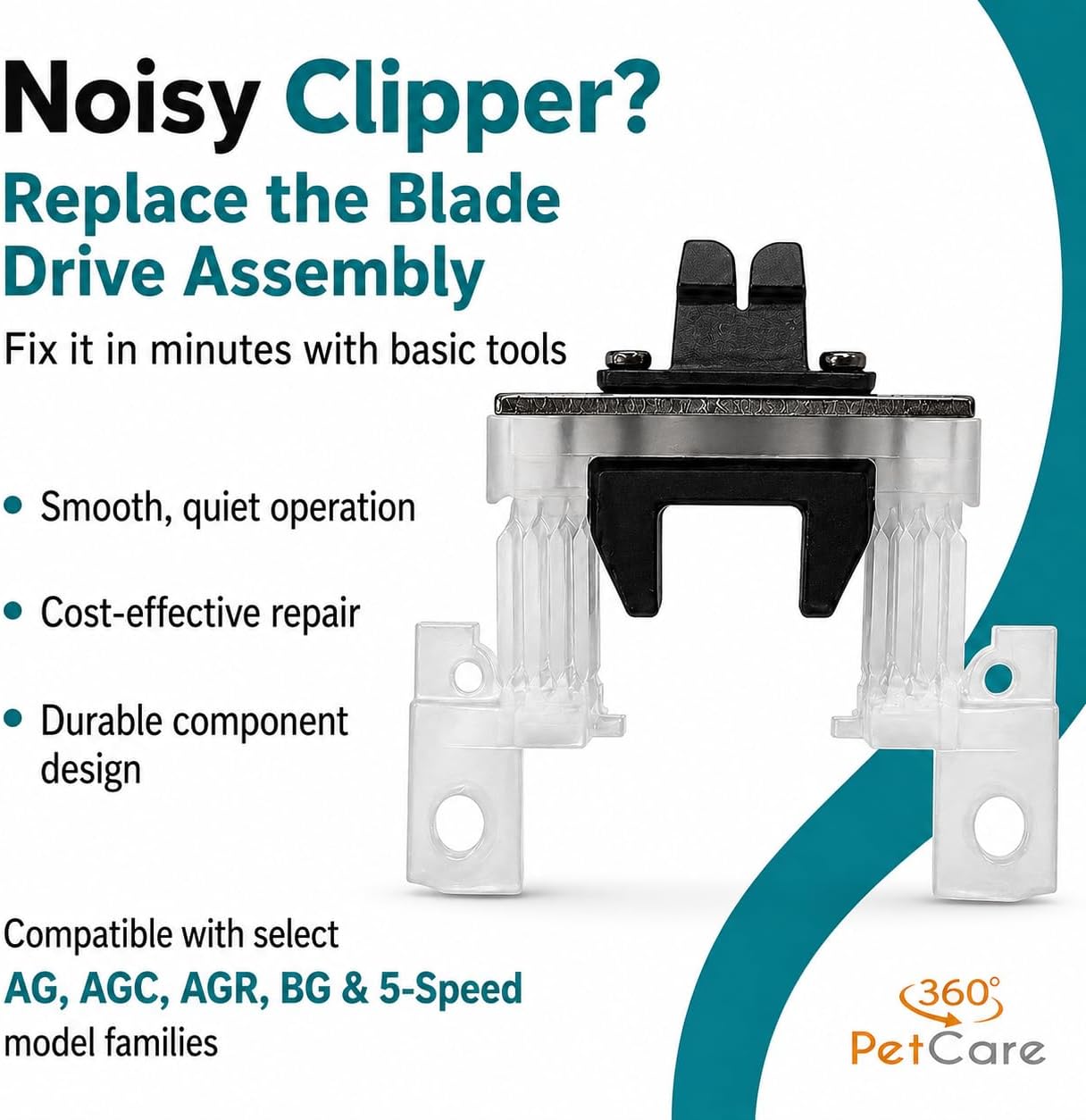 Blade Drive Lever Assembly Replacement for Andis Clippers - 3 Pack Compatible with AGC, AGR, BG & 5-Speed Models