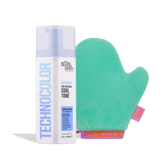 Bondi Sands Technocolor Sapphire Value Kit | Includes Lightweight Sunless Foam + Reusable Mitt for a Flawless Finish ($34 Value)