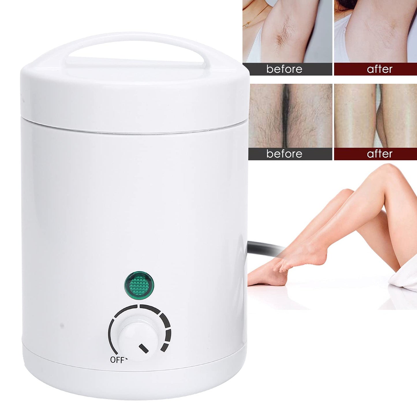 Wax Warmer, Wax Warmer for Hair Removal Mini Wax Heater Multi‑purpose Wax Machine for Women Man Hair Removal Paraffin Wax Machine Waxing Pot Wax Melting Warmer Machine roll on wax wax heater(US)